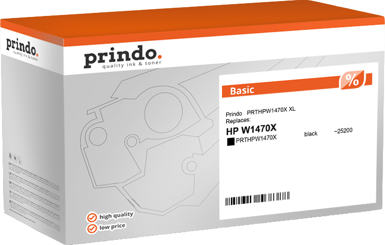 HP 147X Toner Noir compatible équivalent à W1470X · Prindo Basic