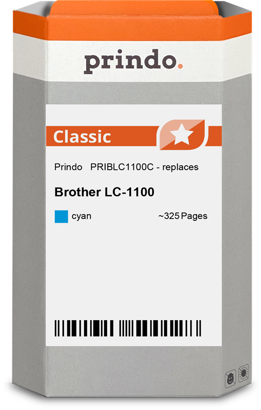 Brother LC1100C Cartouche Cyan compatible · Prindo Classic