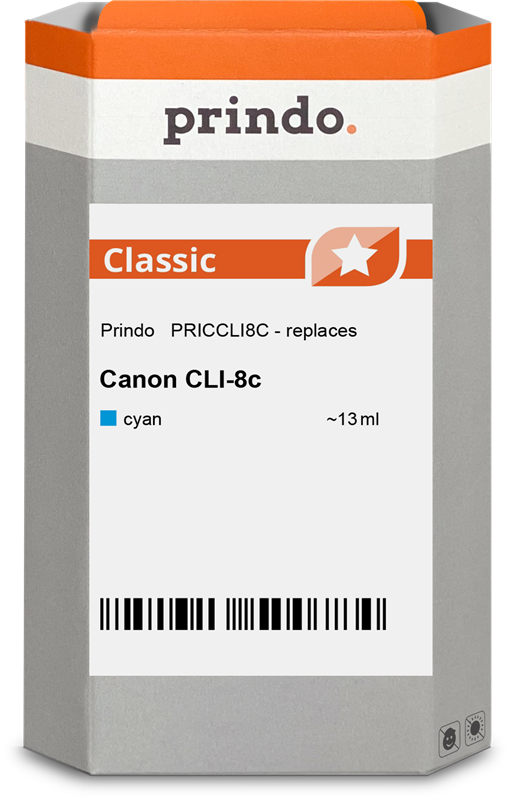 Canon CLI-8c Cartouche Cyan compatible équivalent à 0621B001 · Prindo Classic