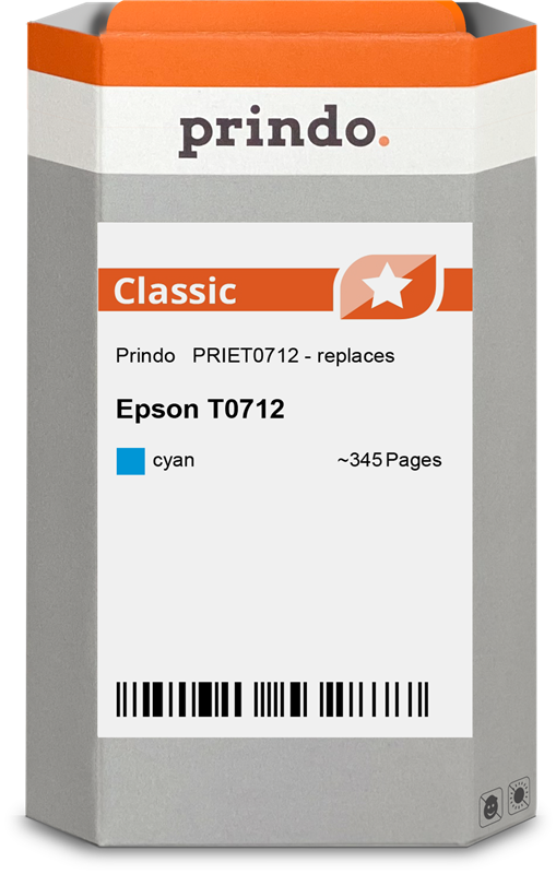 Epson T0712 Cartouche Cyan compatible équivalent à C13T07124012 · Prindo Classic