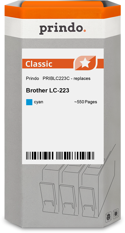 Brother LC223C Cartouche Cyan compatible · Prindo Classic