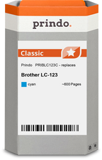 Brother LC123C Cartouche Cyan compatible · Prindo Classic