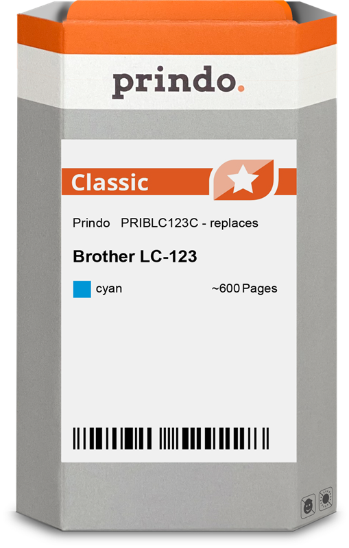 Brother LC123C Cartouche Cyan compatible · Prindo Classic
