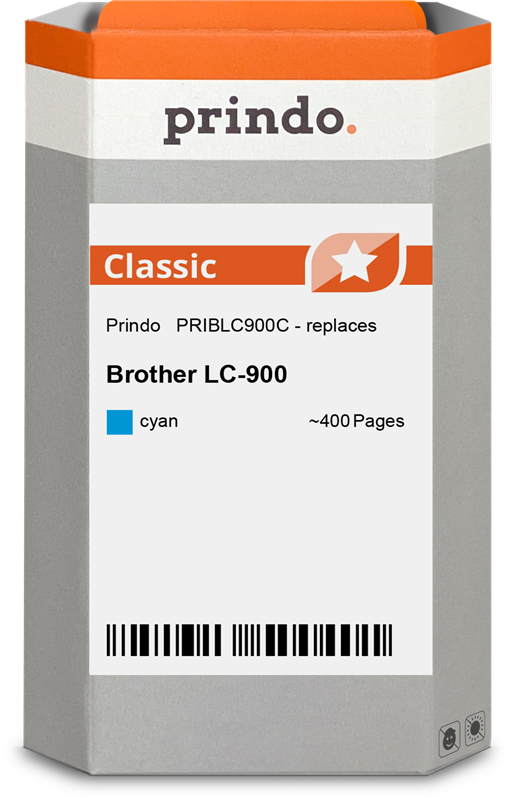Brother LC900C Cartouche Cyan compatible · Prindo Classic