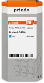 Brother LC1000C Cartouche Cyan compatible · Prindo Classic