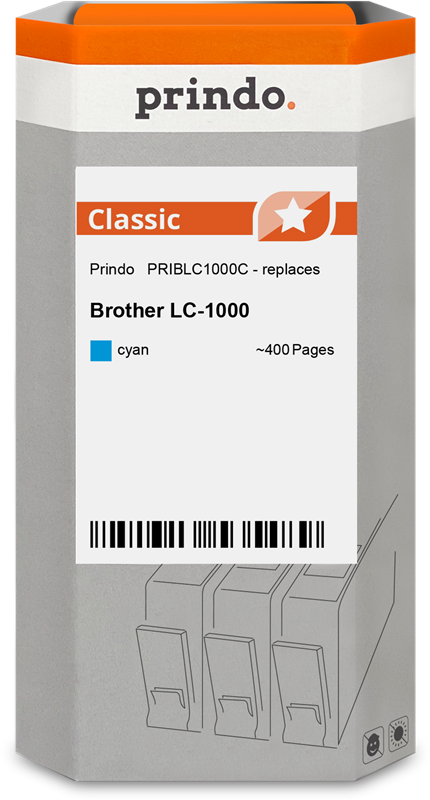 Brother LC1000C Cartouche Cyan compatible · Prindo Classic