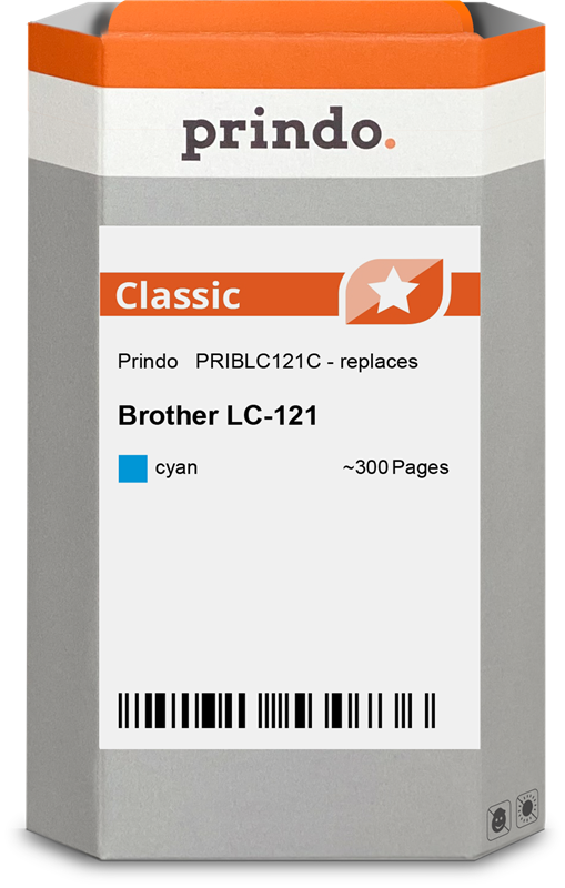 Brother LC121C Cartouche Cyan compatible · Prindo Classic