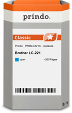 Brother LC221C Cartouche Cyan compatible · Prindo Classic