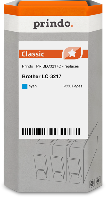 Brother LC3217C Cartouche Cyan compatible · Prindo Classic