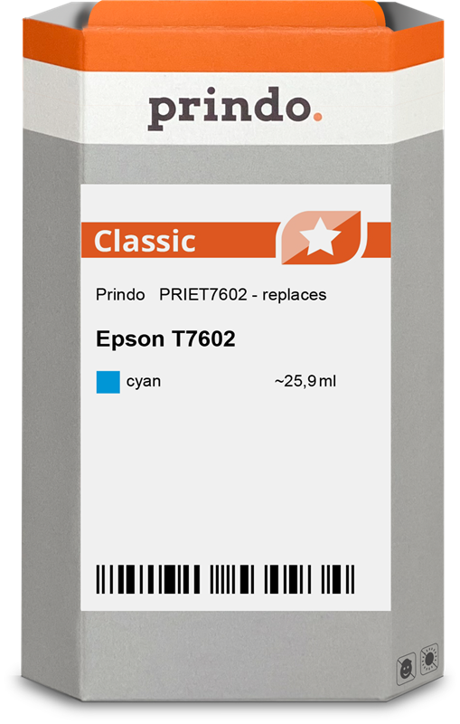 Epson T7602 Cartouche Cyan compatible équivalent à C13T76024010 · Prindo Classic