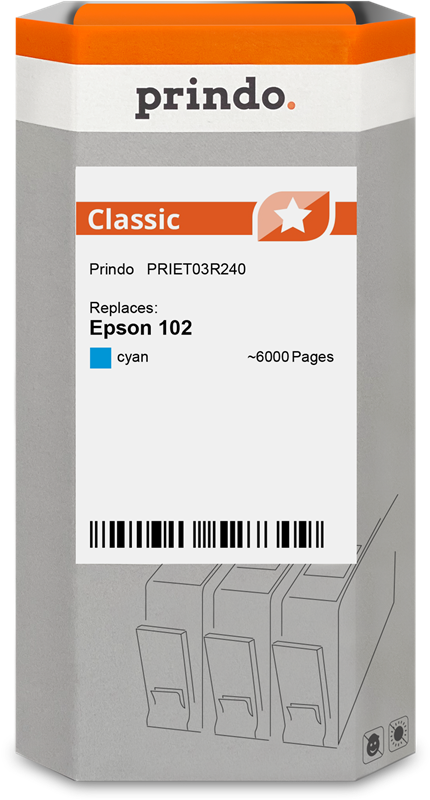 Epson 102 Cartouche Cyan compatible équivalent à C13T03R240 · Prindo Classic