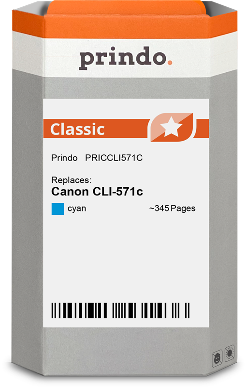 Canon CLI-571c Cartouche Cyan compatible équivalent à 0386C001 · Prindo Classic