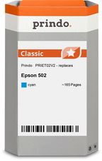 Epson 502 Cartouche Cyan compatible équivalent à C13T02V24010 · Prindo Classic