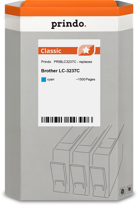 Brother LC3237C Cartouche Cyan compatible · Prindo Classic