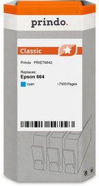 Epson 664 Cartouche Cyan compatible équivalent à C13T664240 · Prindo Classic