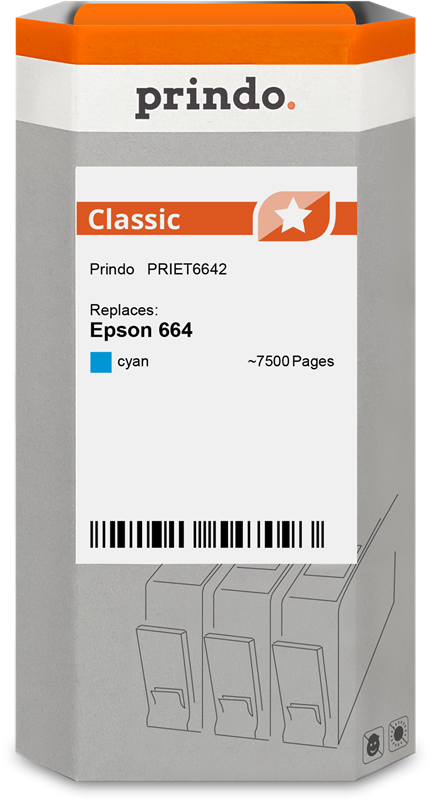 Epson 664 Cartouche Cyan compatible équivalent à C13T664240 · Prindo Classic