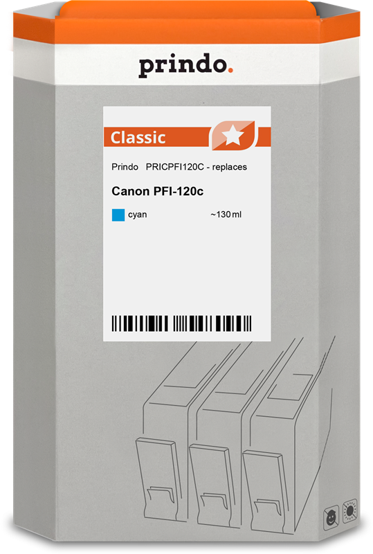 Canon PFI-120c Cartouche Cyan compatible équivalent à 2886C001 · Prindo Classic