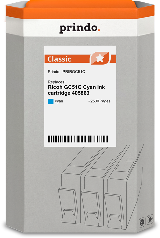 Ricoh GC51C Cartouche Cyan compatible · Prindo Classic