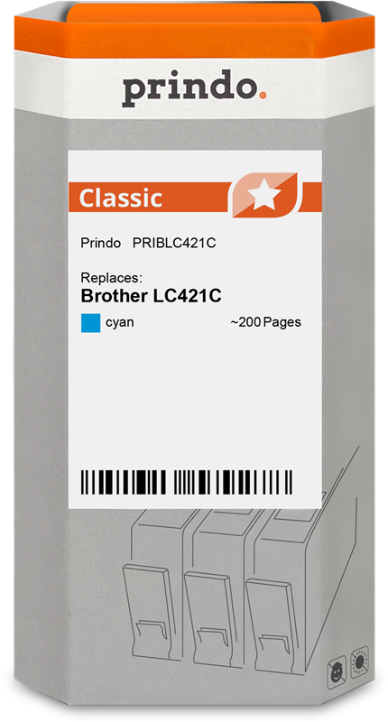 Brother LC421C Cartouche Cyan compatible · Prindo Classic