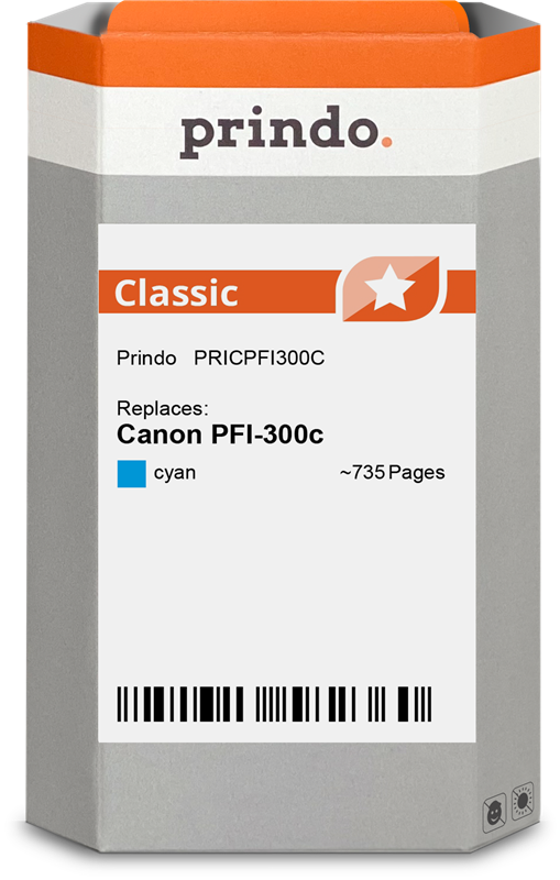 Canon PFI-300c Cartouche Cyan compatible équivalent à 4194C001 · Prindo Classic