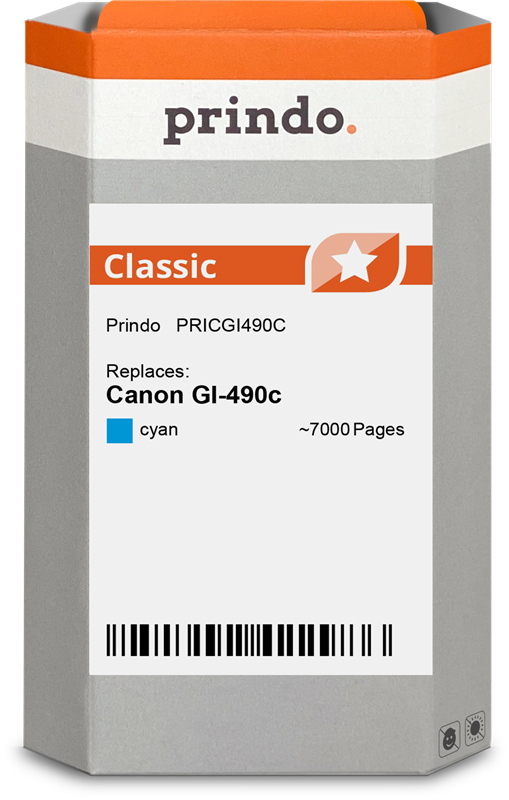 Canon GI-490c Cartouche Cyan compatible équivalent à 0664C001 · Prindo Classic