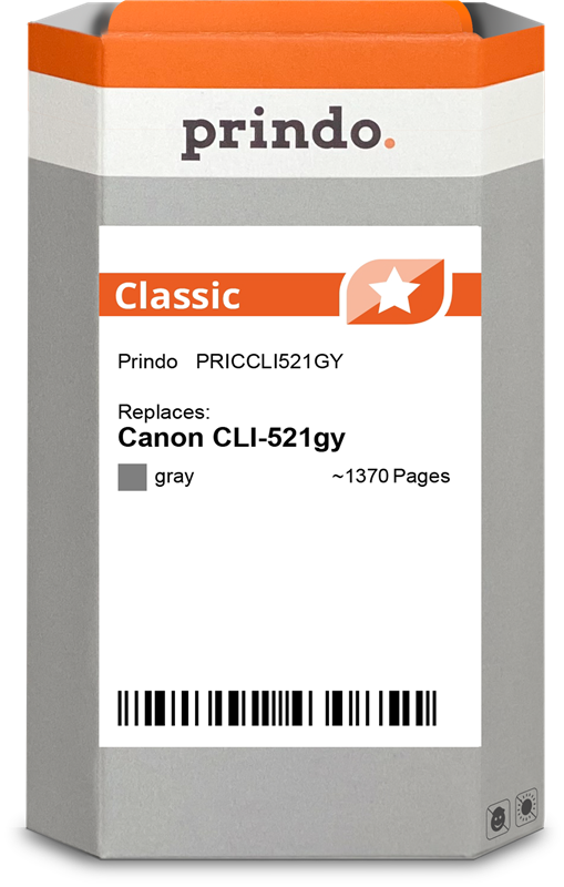 Canon CLI-521gy Cartouche Gris compatible équivalent à 2937B001 · Prindo Classic