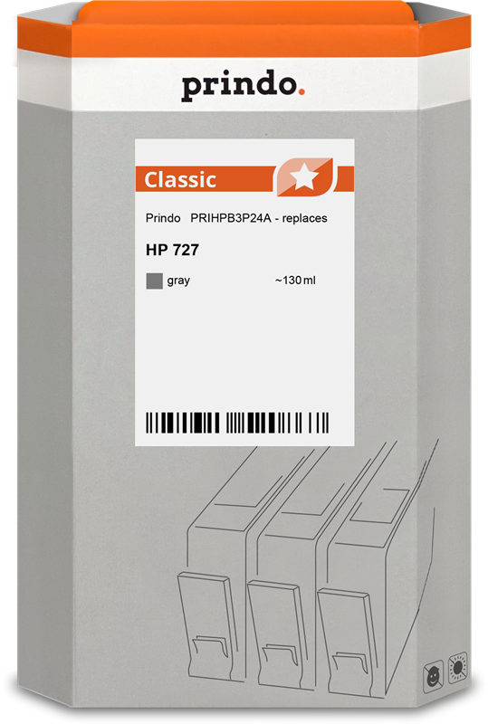 HP 727 Cartouche Gris compatible équivalent à B3P24A · Prindo Classic