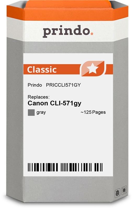 Canon CLI-571gy Cartouche Gris compatible équivalent à 0389C001 · Prindo Classic