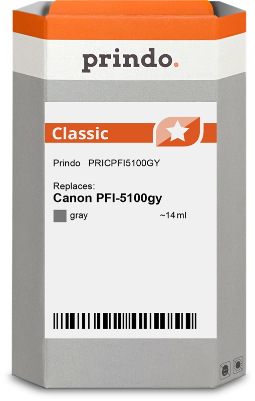 Canon PFI-5100gy Cartouche Gris compatible équivalent à 6959C001 · Prindo Classic
