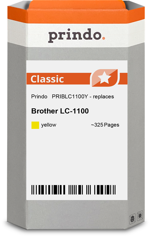 Brother LC1100Y Cartouche Jaune compatible · Prindo Classic