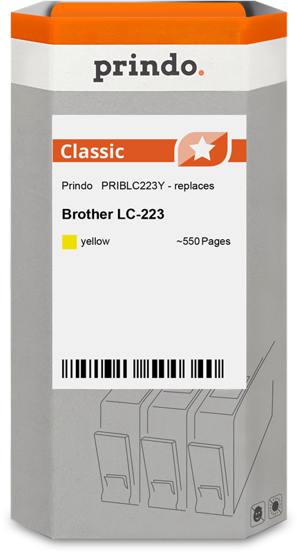 Brother LC223Y Cartouche Jaune compatible · Prindo Classic
