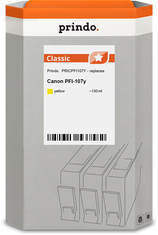 Canon PFI-107y Cartouche Jaune compatible équivalent à 6708B001 · Prindo Classic