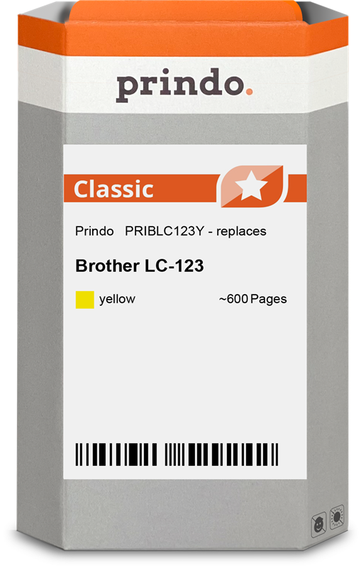 Brother LC123Y Cartouche Jaune compatible · Prindo Classic