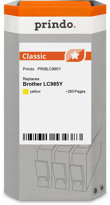 Brother LC985Y Cartouche Jaune compatible · Prindo Classic