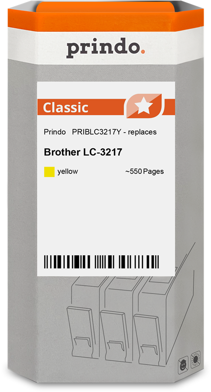 Brother LC3217Y Cartouche Jaune compatible · Prindo Classic
