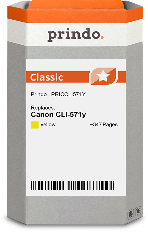 Canon CLI-571y Cartouche Jaune compatible équivalent à 0388C001 · Prindo Classic