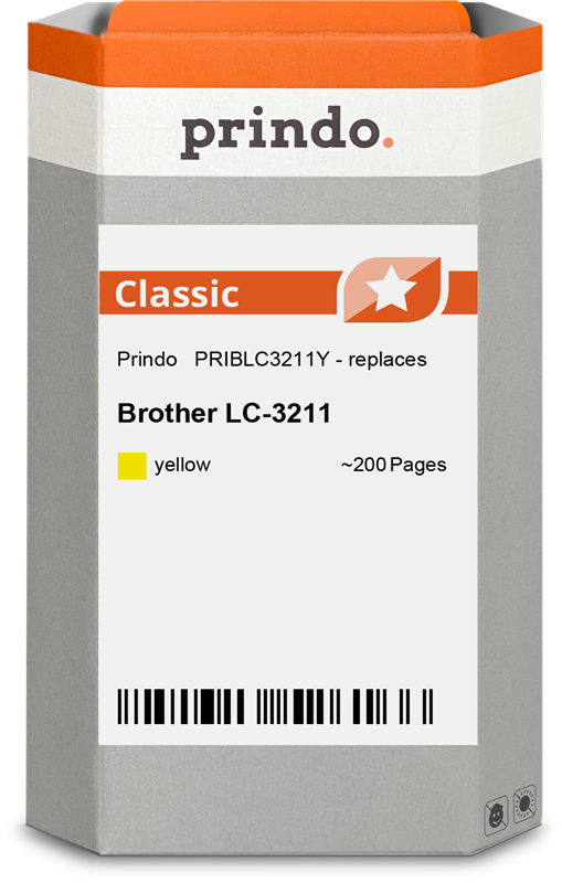 Brother LC3211Y Cartouche Jaune compatible · Prindo Classic