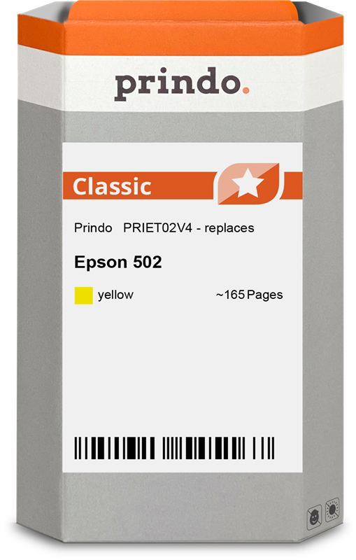 Epson 502 Cartouche Jaune compatible équivalent à C13T02V44010 · Prindo Classic