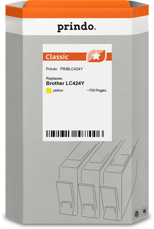 Brother LC424Y Cartouche Jaune compatible · Prindo Classic