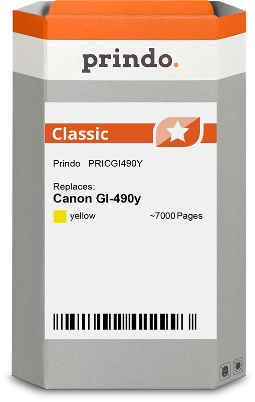 Canon GI-490y Cartouche Jaune compatible équivalent à 0666C001 · Prindo Classic