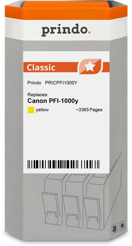 Canon PFI-1000y Cartouche Jaune compatible équivalent à 0549C001 · Prindo Classic