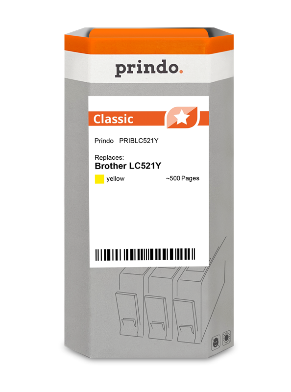 Brother LC521Y Cartouche Jaune compatible · Prindo Classic