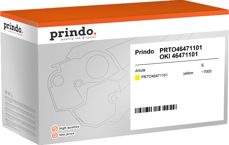 OKI 46471101 Toner Jaune compatible · Prindo Classic