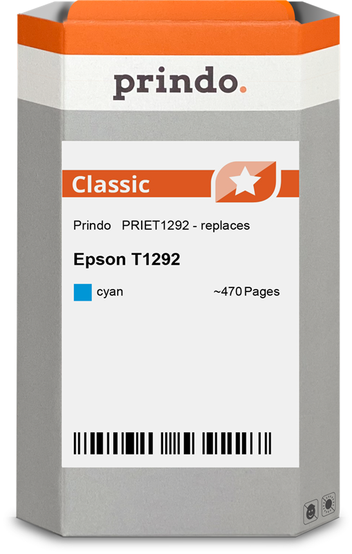 Epson T1292 Cartouche Cyan compatible équivalent à C13T12924012 · Prindo Classic