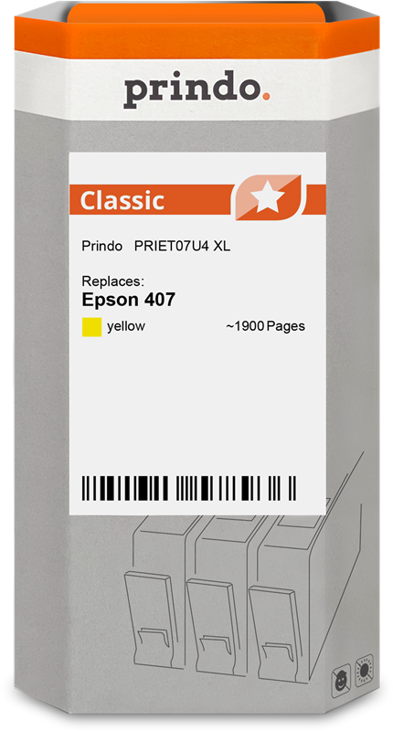 Epson 407 Cartouche Jaune compatible équivalent à C13T07U440 · Prindo Classic