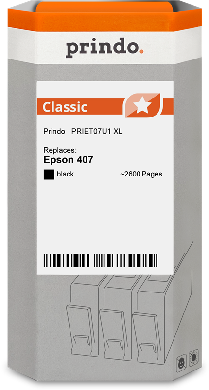 Epson 407 Cartouche Noir compatible équivalent à C13T07U140 · Prindo Classic