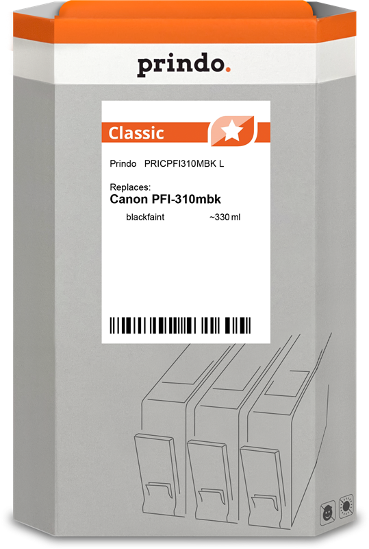 Canon PFI-310mbk Cartouche Noir Mat compatible équivalent à 2358C001 · Prindo Classic