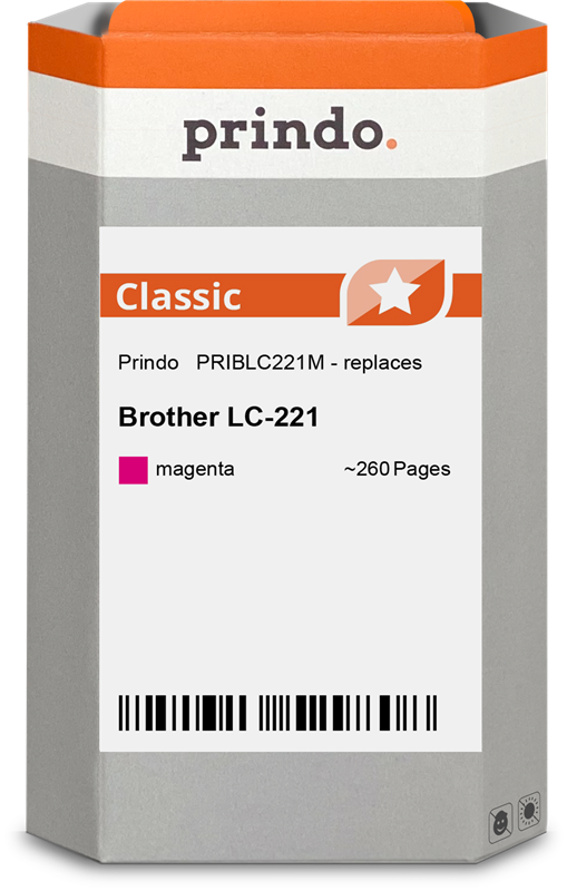 Brother LC221M Cartouche Magenta compatible · Prindo Classic