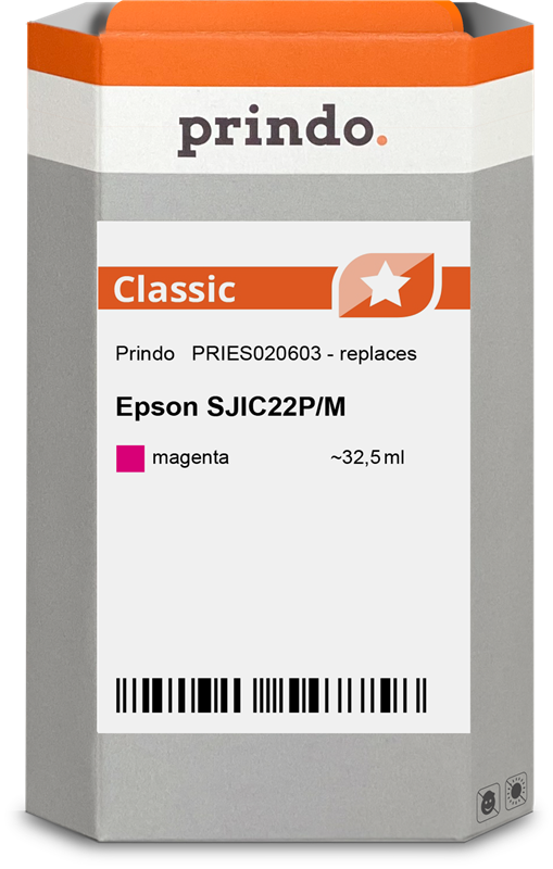 Epson SJIC22P-M Cartouche Magenta compatible équivalent à C33S020603 · Prindo Classic