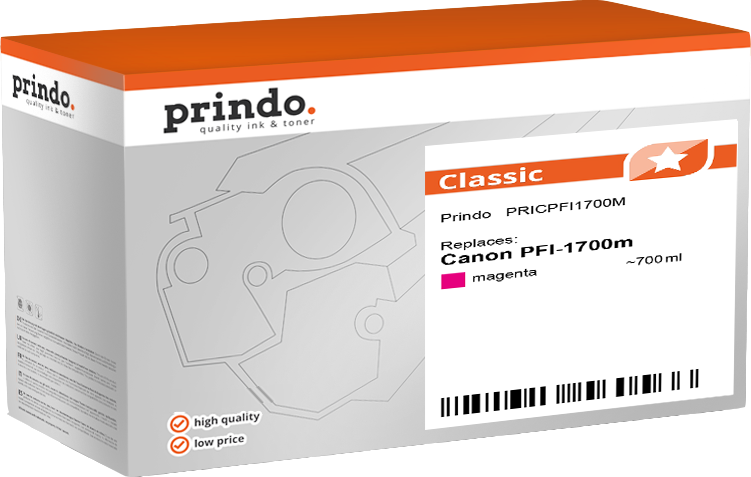 Canon PFI-1700m Cartouche Magenta compatible équivalent à 0777C001 · Prindo Classic
